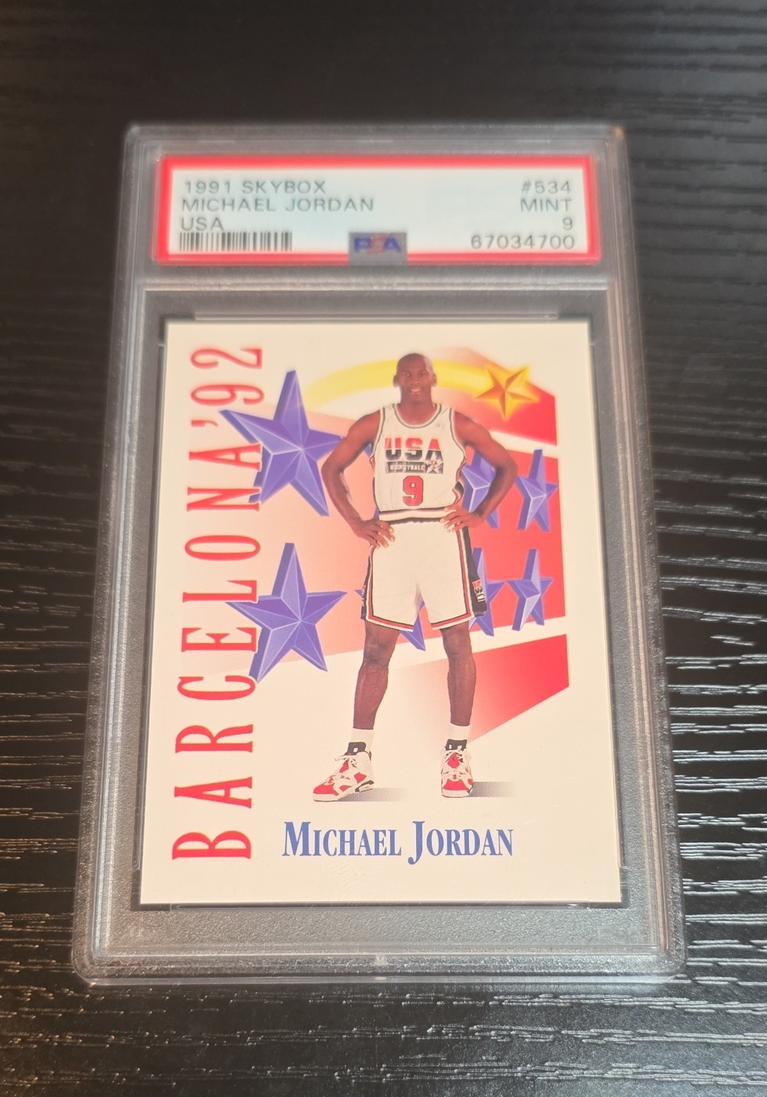 1991-92 Skybox - Barcelona \'92 Michael Jordan #534 Psa 9