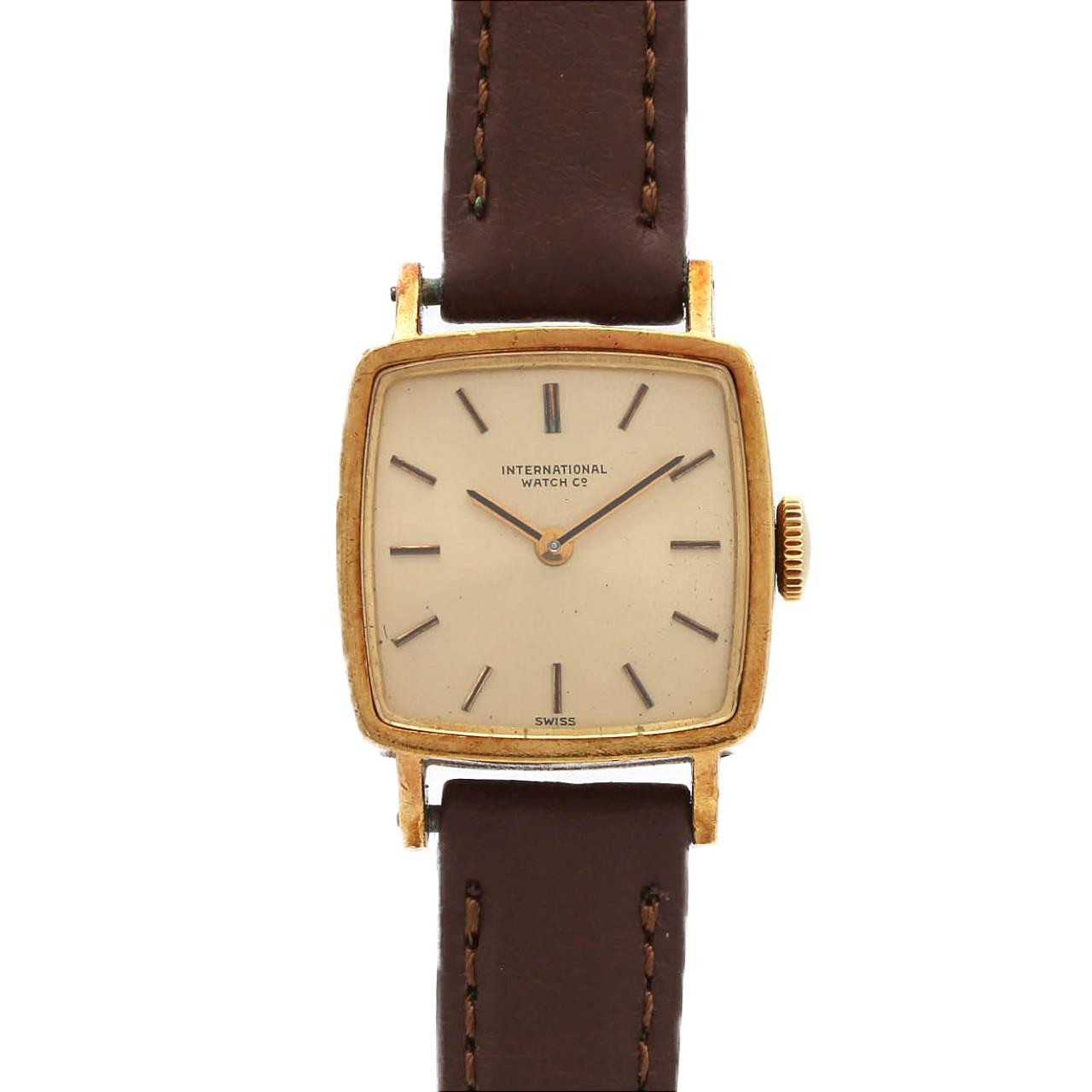 Authentic [Unserviced - Value Price] IWC Old Intersquare Case YG Manual Wind...