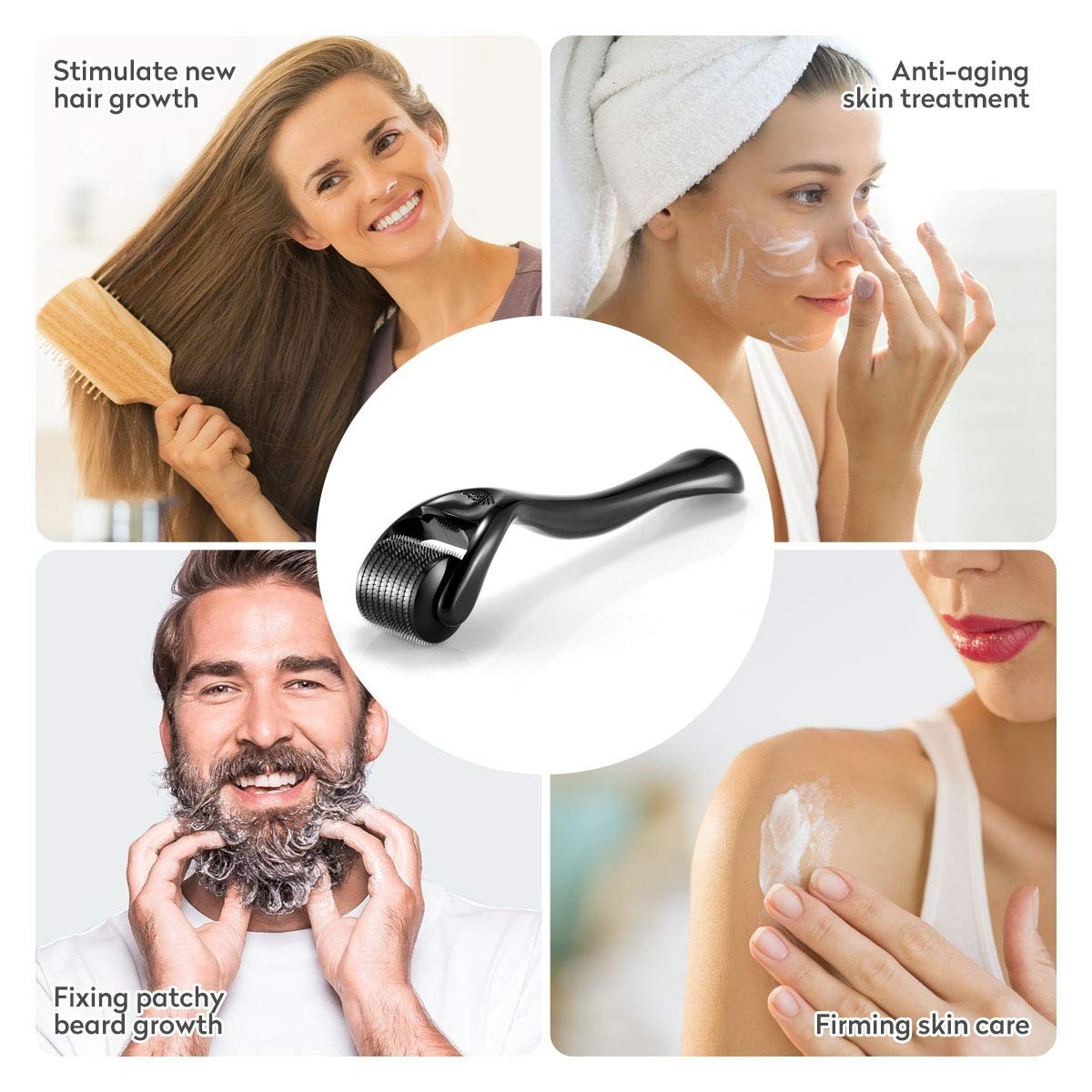 540 Titanium Needles Derma Roller for Beard Growth Hair Regrowth Face Skin Care 540 Titanium Needles Derma Roller for Beard Growth Hair Regrowth Face Skin Care
