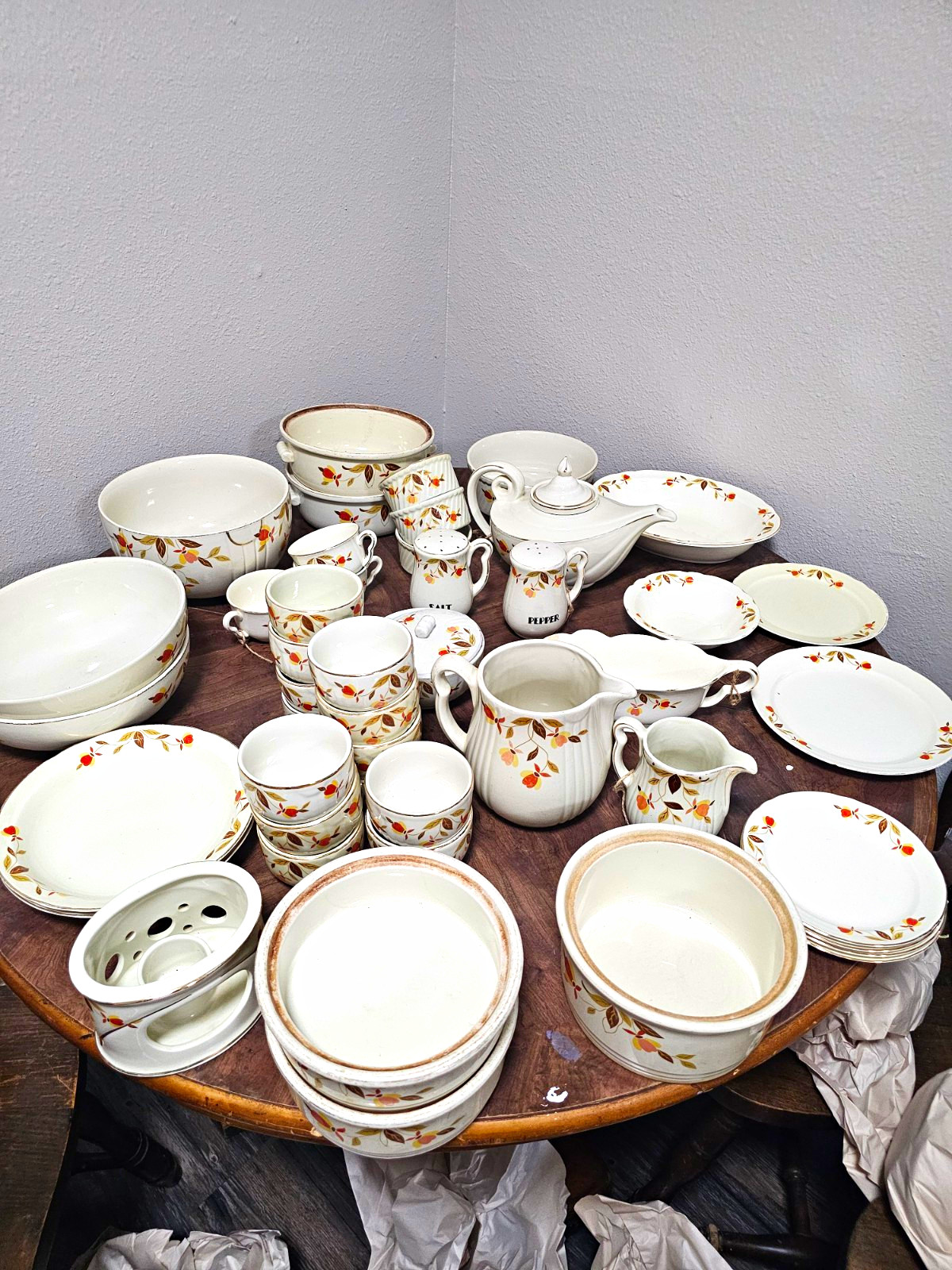 Hall Superior Autumn Leaf China Set 44 Pieces