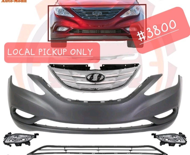 ➿️ Front Bumper Cover & Grille Assembly Fog Lights For 2011-2013 Hyundai Sonata ➿️ Front Bumper Cover & Grille Assembly Fog Lights For 2011-2013 Hyundai Sonata