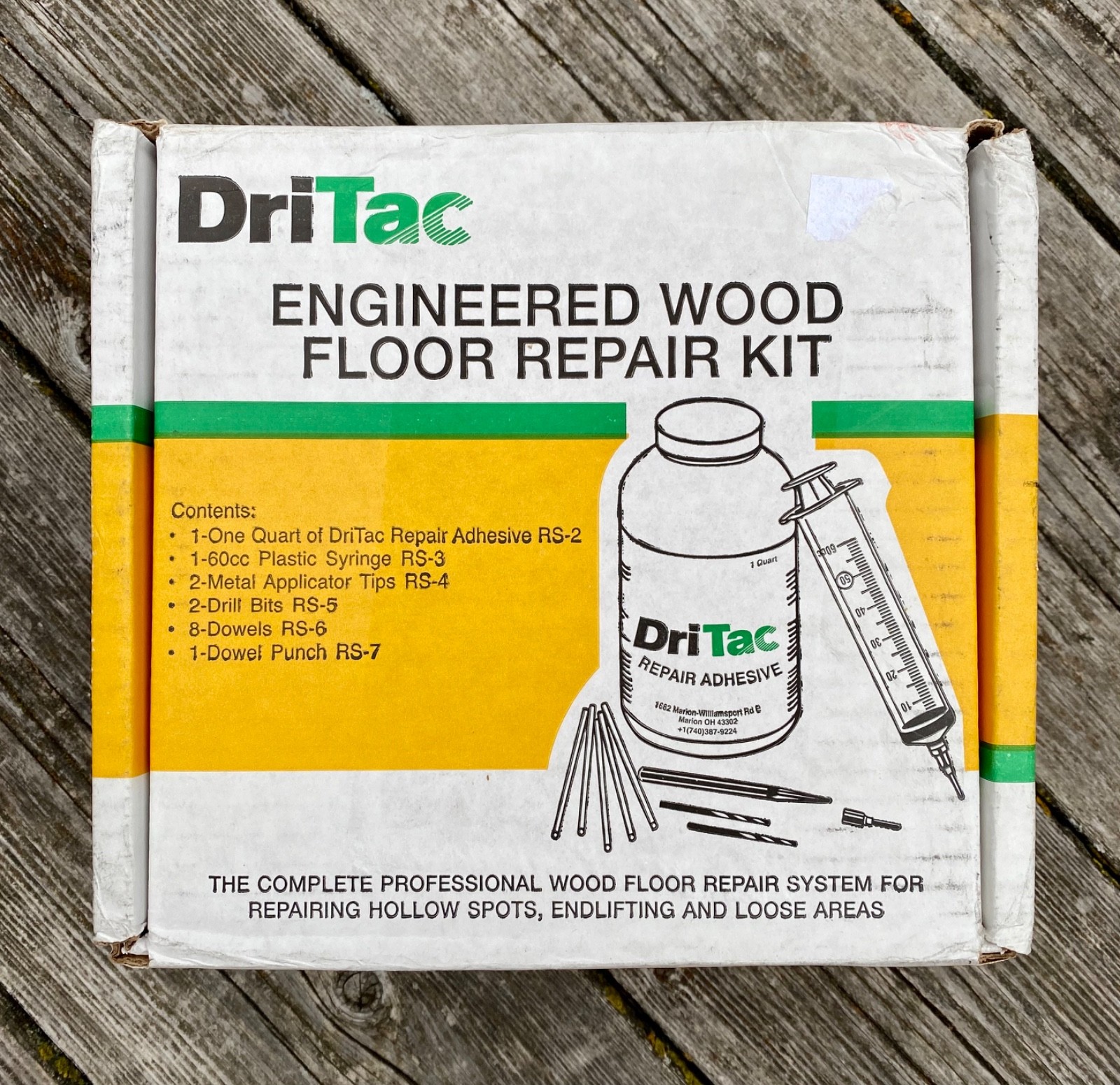 DriTac Engineered Wood Flooring Repair Kit 32oz *NEW IN BOX* with Instructions