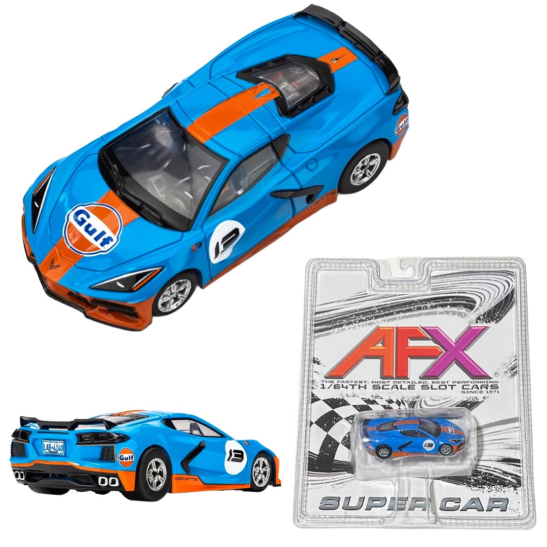 AFX 22108 Mega-G+ Corvette C8 Gulf 2022 HO Slot Car