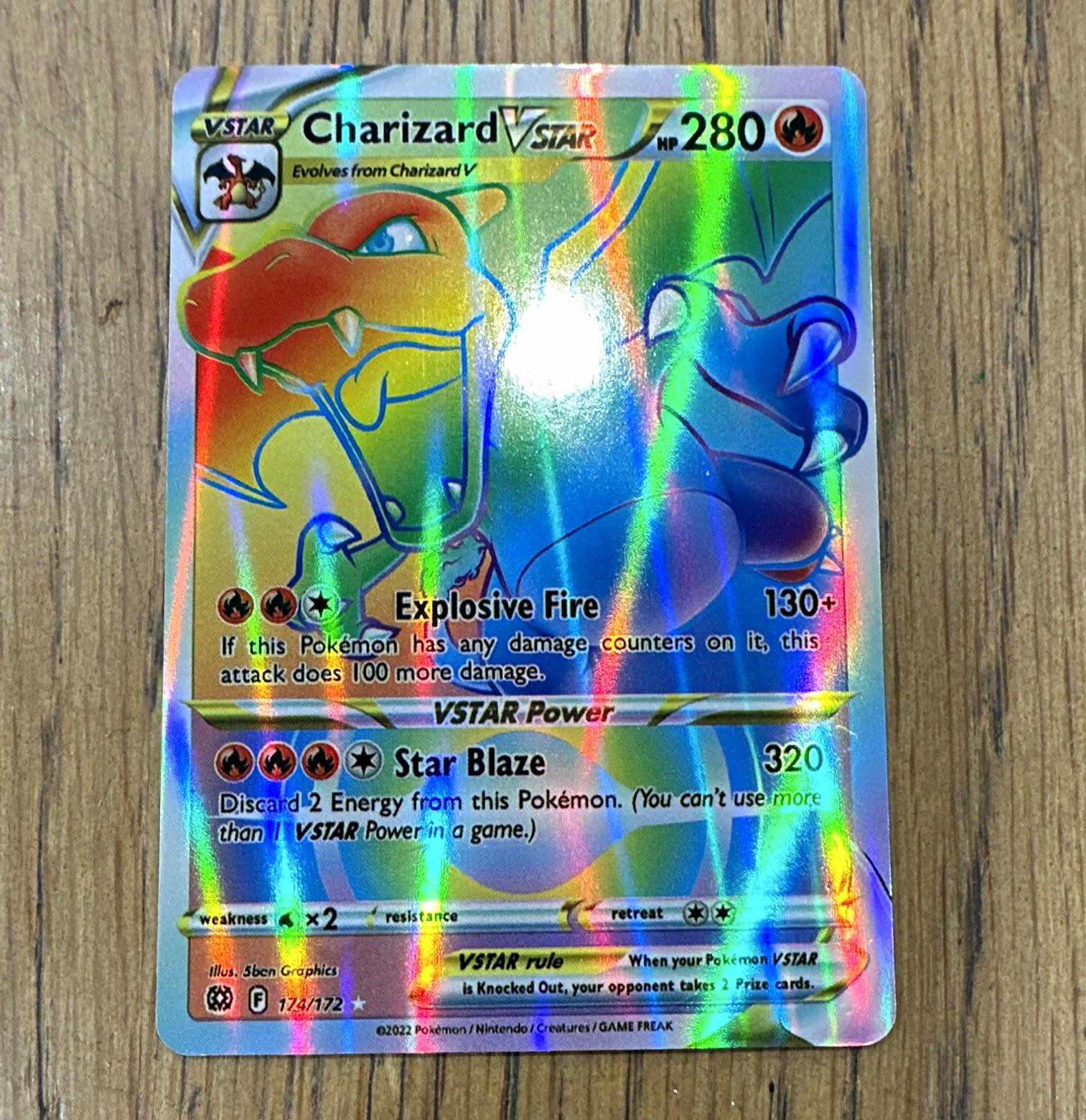 The Pokémon Company Charizard VSTAR 174/172 Secret Rare Holo EN SWSH09