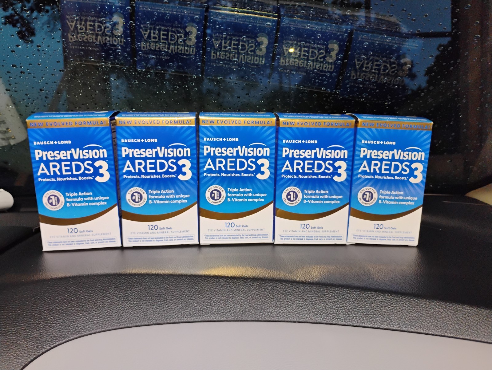 Lot Of 5 BAUSCH + LOMB PRESERVISION AREDS 3 EYE VITAMIN X5 ACTION 120x5  (600)