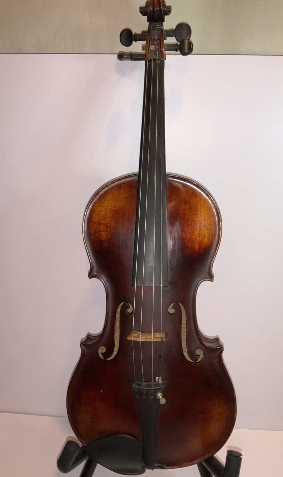 Vintage 4/4 Stainer-Copy Violin Flamed One-Piece Back w/ Case AS-IS Untested