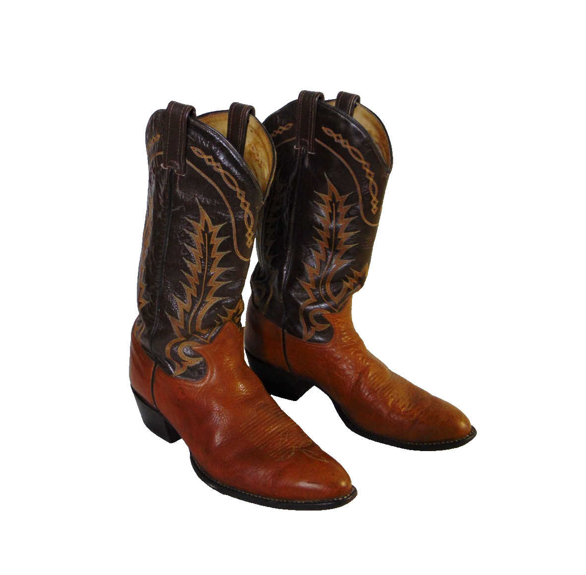 Tony Lama 6532 Cowboy Collection Western Men Boots 10.5 D Stockman 2 Tone Brown Tony Lama 6532 Cowboy Collection Western Men Boots 10.5 D Stockman 2 Tone Brown