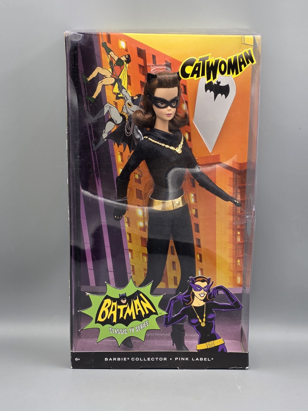 Barbie 2012 Pink Label Batman 1966 Catwoman Julie Newmar Doll (Y0304) NEW