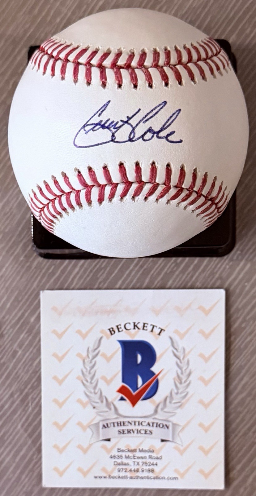 GERRIT COLE LICENSED BECKETT AUTHENTICATED SIGNED NEW MANFRED BASEBALL
