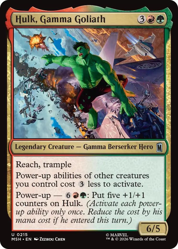 Hulk, Gamma Goliath Marvel Super Heroes NM MTG