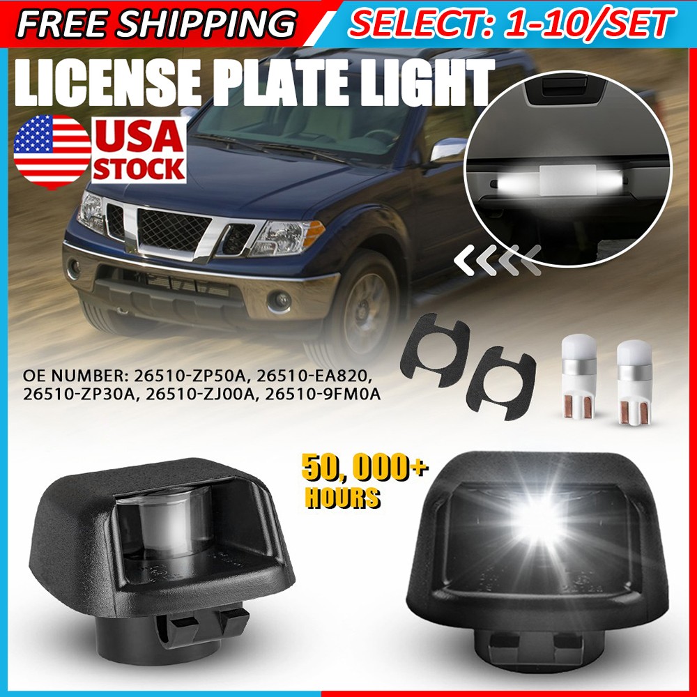 2-20x License Plate Light Housing &T10/194 Bulb Fit Nissan Frontier Armada Titan