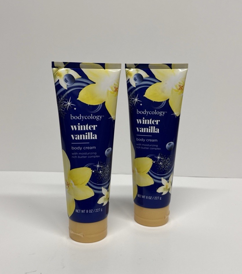 Bodycology Winter Vanilla Body Cream 8oz 2 Pack Moisturizing NEW Bodycology Winter Vanilla Body Cream 8oz 2 Pack Moisturizing NEW