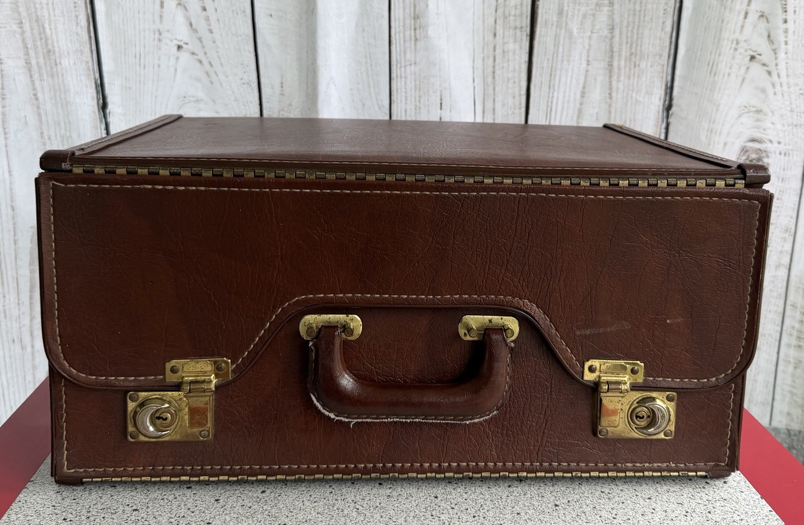 Vtg 1950s ULTIMATE 431 Brown Hard Shell Pilot Briefcase Case Crest Lock Co USA Vtg 1950s ULTIMATE 431 Brown Hard Shell Pilot Briefcase Case Crest Lock Co USA