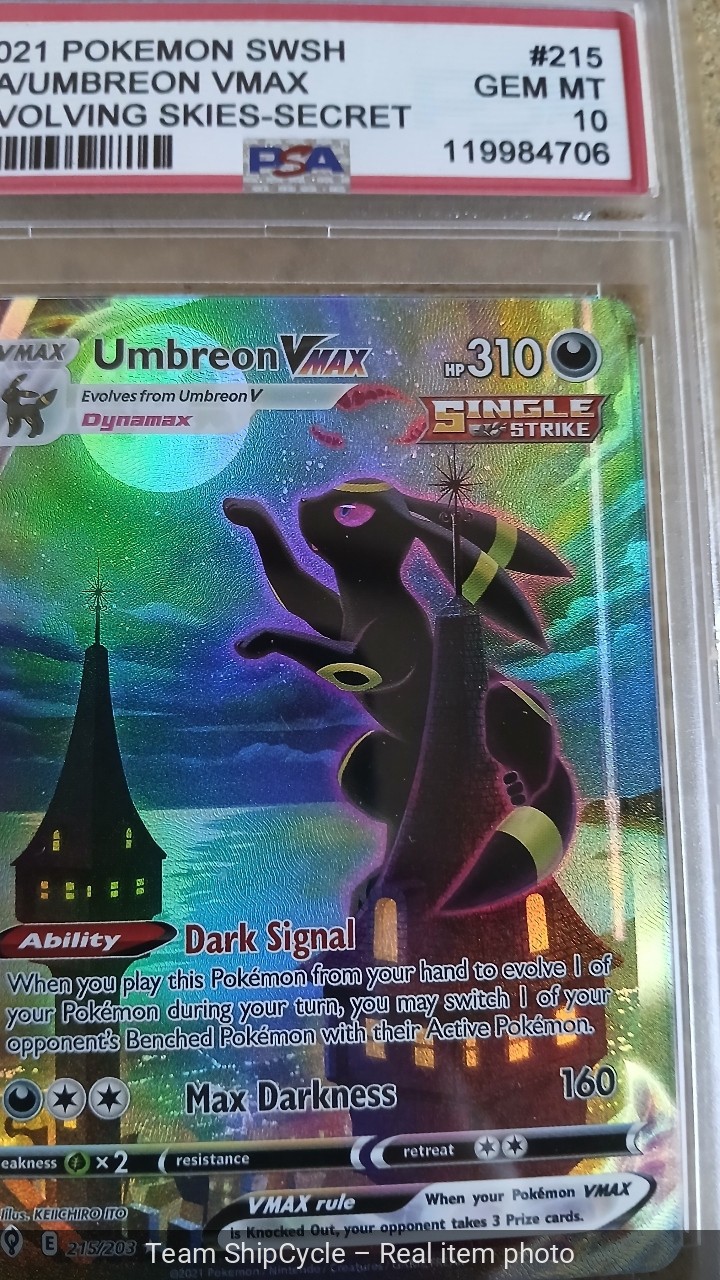 2021 POKEMON SWORD  SHIELD EVOLVING SKIES SECRET FULL ART VMAX P