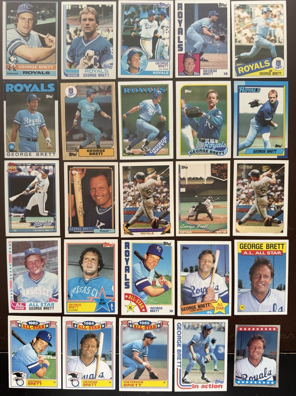 George Brett 175 Vintage Card Lot  No Duplicates  All Different Cards 