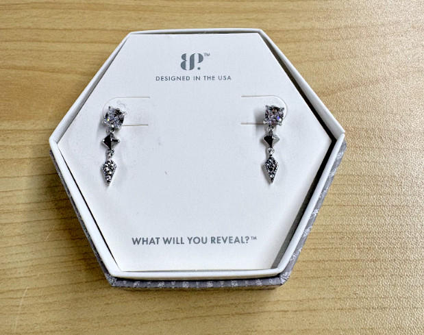 Bomb Party Sterling Club Collection Diamond Cubic Zirconia Earrings Bomb Party Sterling Club Collection Diamond Cubic Zirconia Earrings