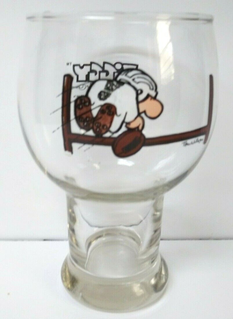 Vintage ZIGGY Football Glass 1976 Tom Wilson ZIGGY Beer Glass Universal Press 