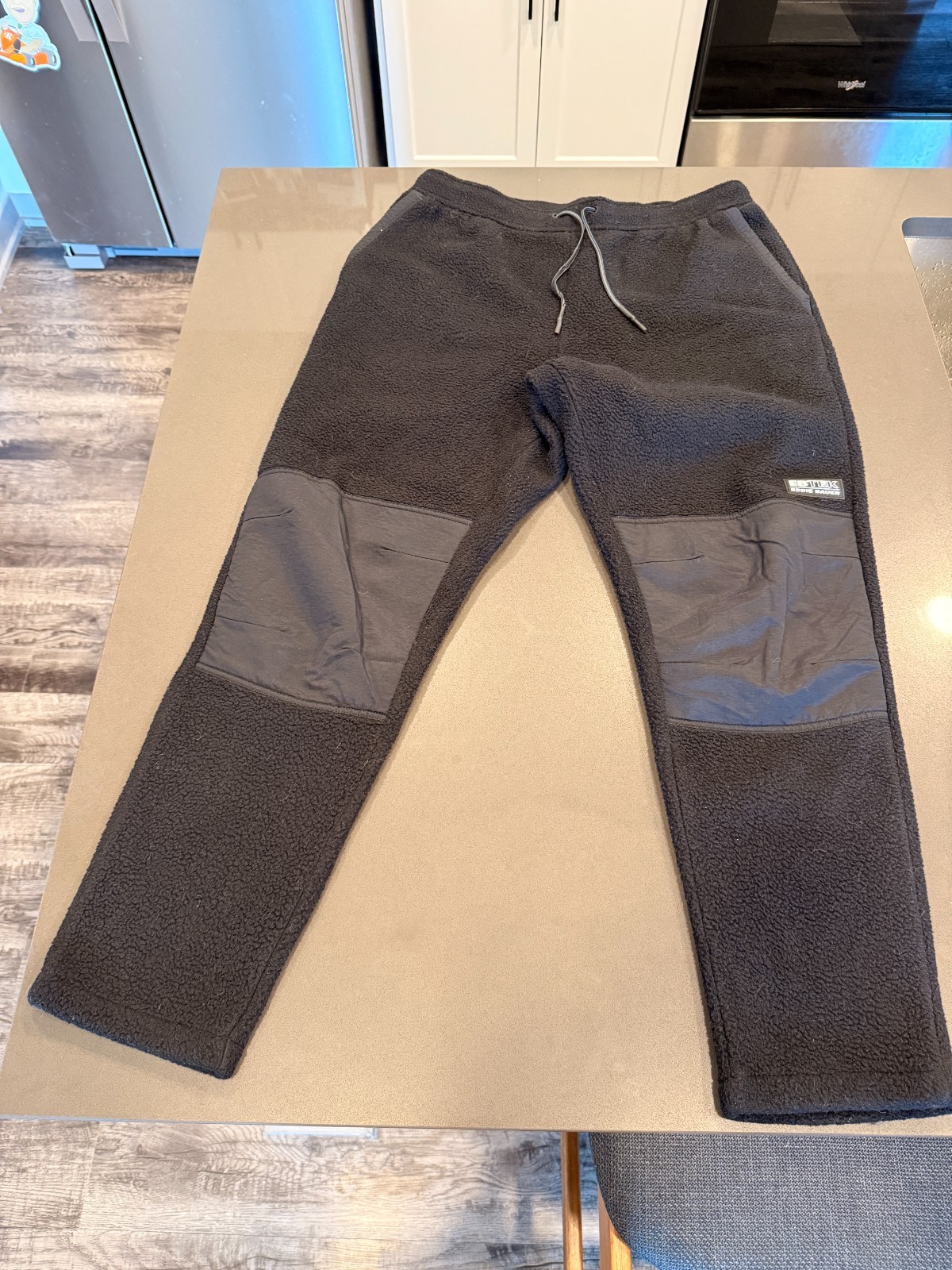 Eddie Bauer EBTEK Fleece Pants Men’s Large Black Outdoor Hiking Vintage Style