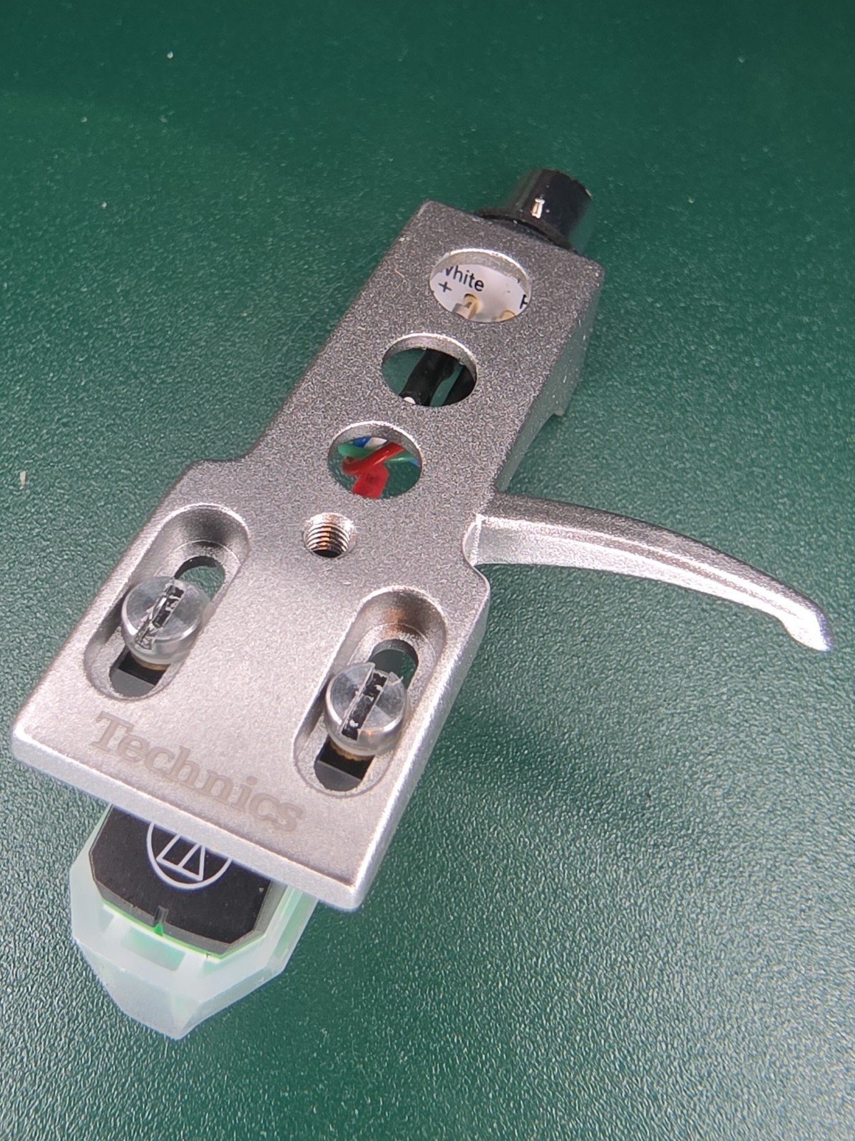 GENUINE Audio-Technica ATVM95E Cartridge with TECHNICS style Silver Headshell 