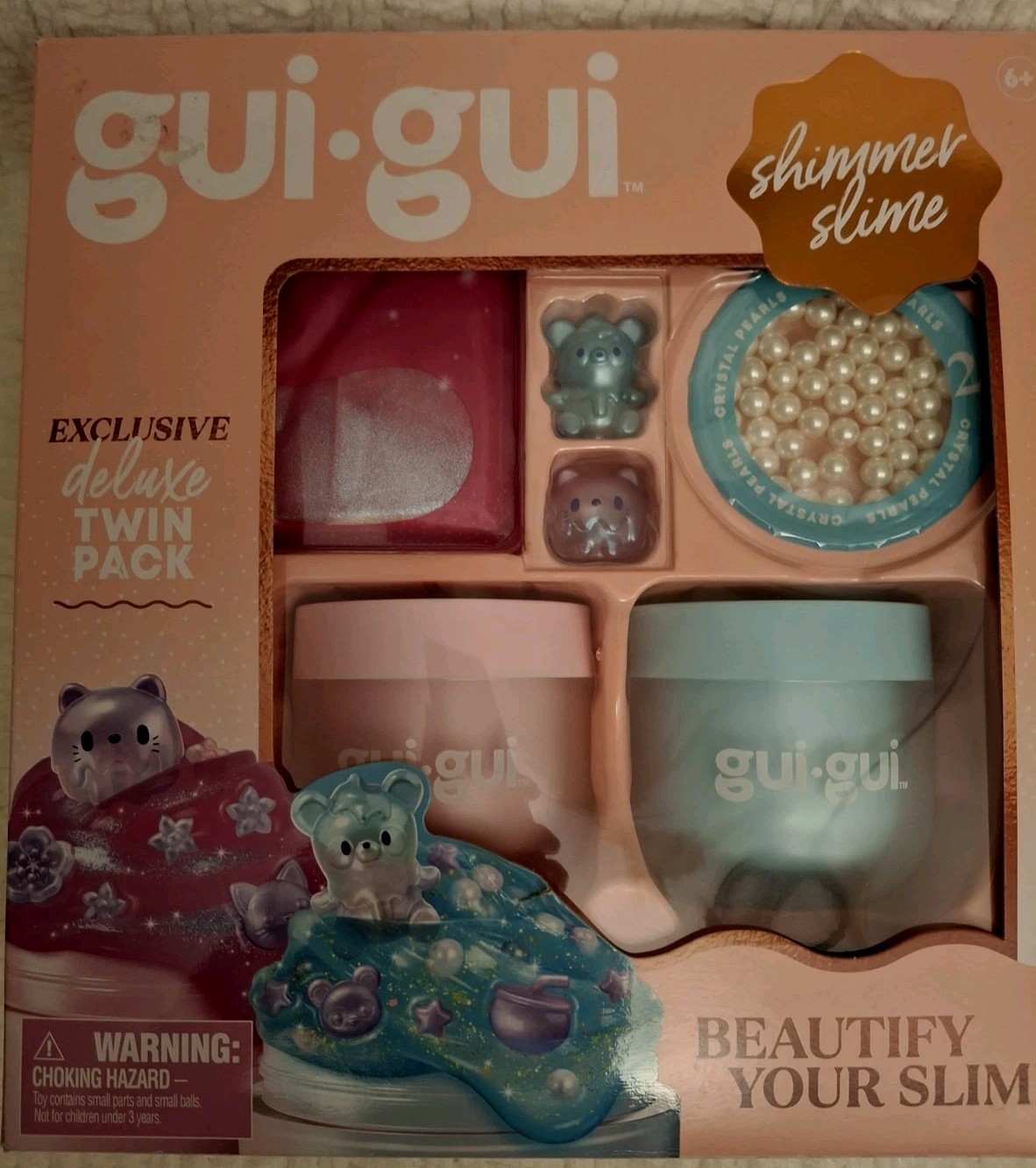 GUI GUI Shimmer Slime Deluxe Double Pack By Moose Toys NEW