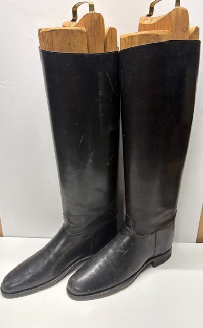 Vintage Late 1920's Military Dress Boots Goodyear Wingfoot Sole George M. Cole 