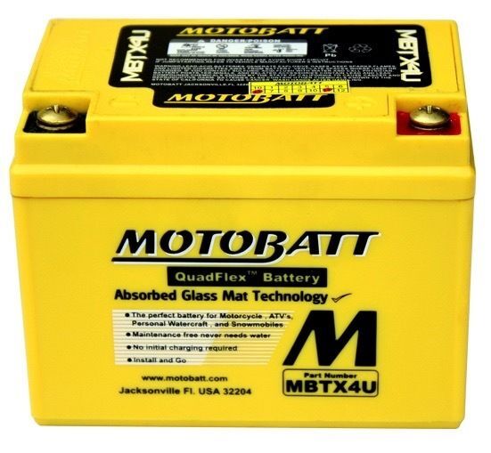 Motobatt MBTX4U Battery - 12V 4AH 70 CCA Sealed AGM w/1 Year Warranty