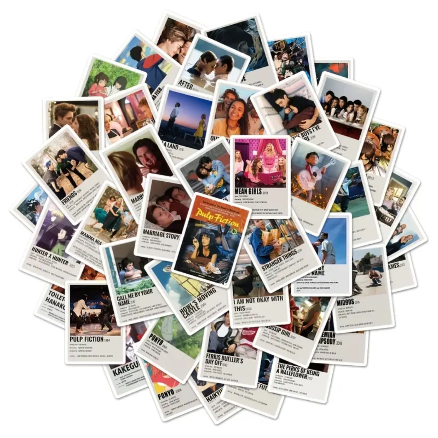 51pcs Creative TV Series Stickers - Decorate Your Laptop, Phone, Water Cup,etc