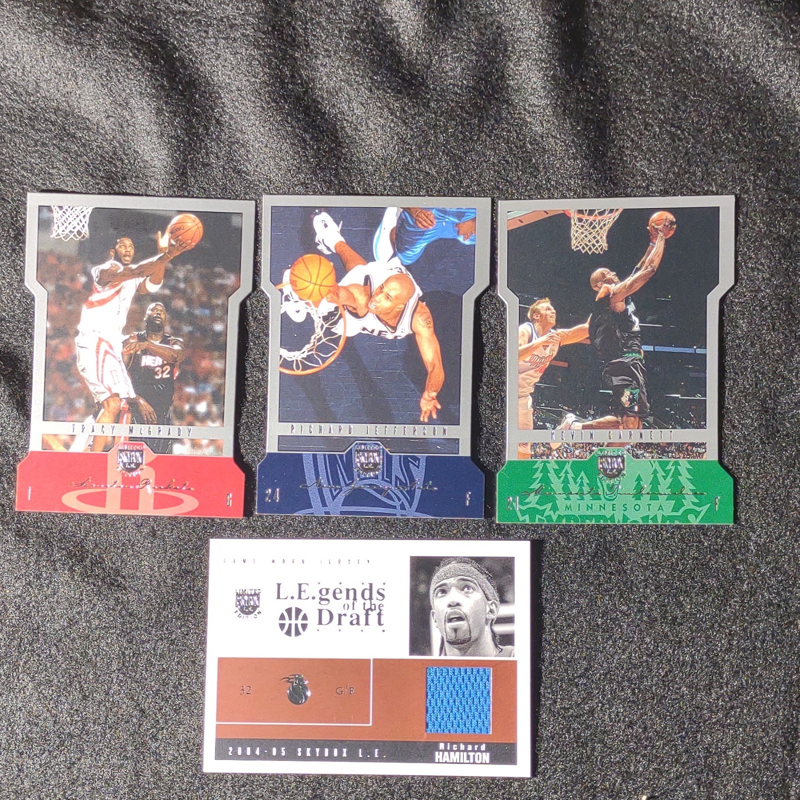 Fleer/SkyBox 2004-05 SkyBox L.E. NBA Lot 4 McGrady Garnett Jefferson Jersey Fleer/SkyBox 2004-05 SkyBox L.E. NBA Lot 4 McGrady Garnett Jefferson Jersey