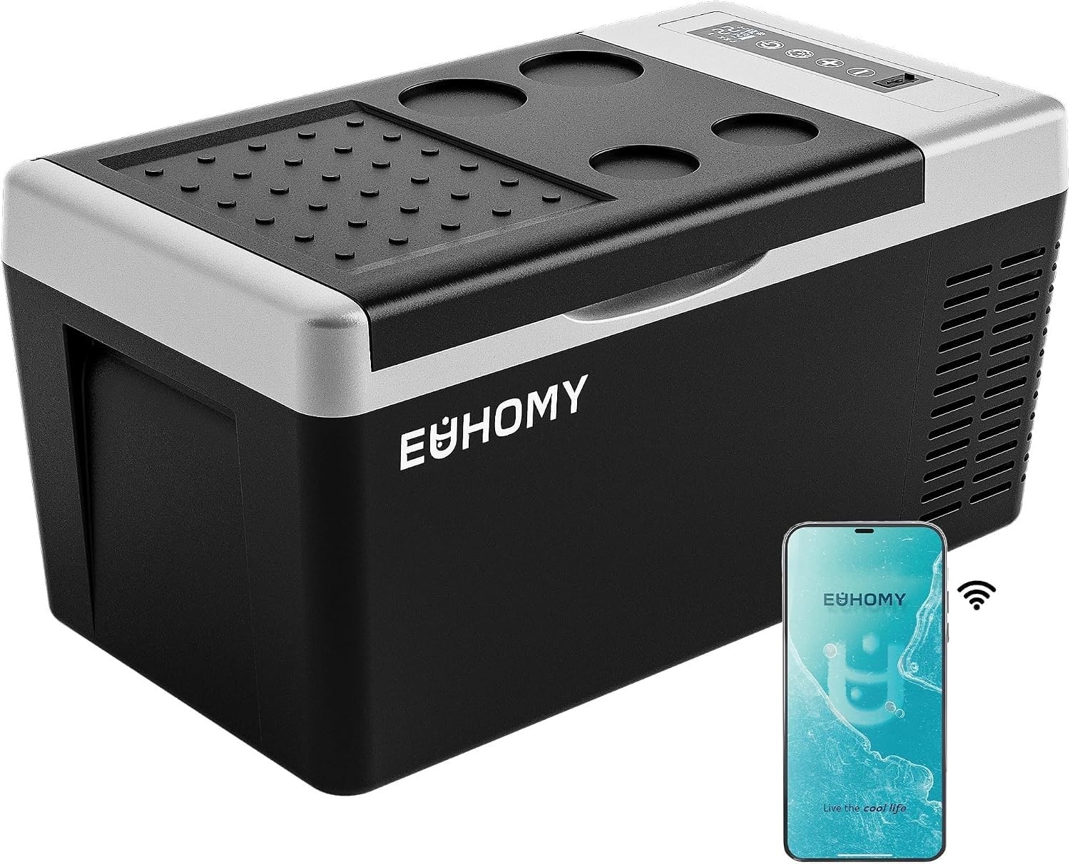 EUHOMY 19QT 12 Volt Refrigerator, -4℉~68℉ Electric Cooler for Car No Ice Needed EUHOMY 19QT 12 Volt Refrigerator, -4℉~68℉ Electric Cooler for Car No Ice Needed