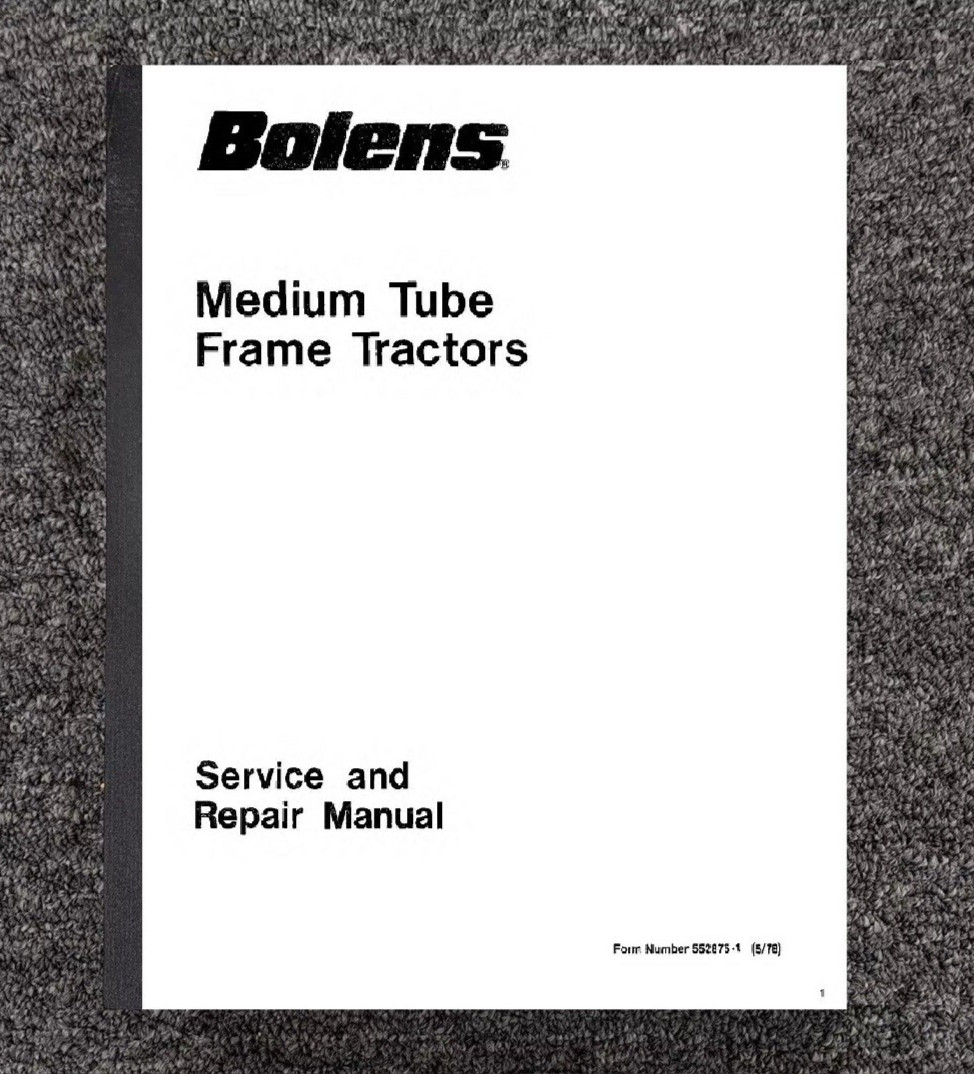 Tractor Technical Workshop Manual Fits Bolens Husky medium tube frame 1962-1978