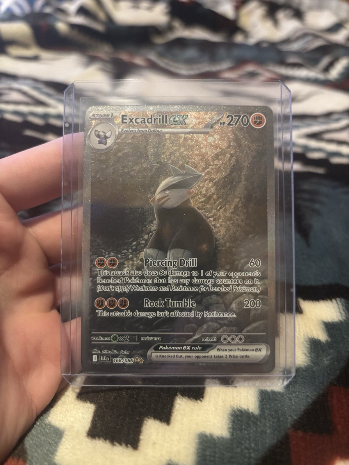 Excadrill ex 168/086 Sv: Black Bolt Full Art Holo Pokemon TCG Pokemon 6+
