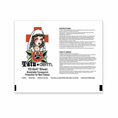 Tatu-Derm Tattoo Aftercare Bandage - Waterproof Breathable Sheets&Rolls Tatu-Derm Tattoo Aftercare Bandage - Waterproof Breathable Sheets&Rolls