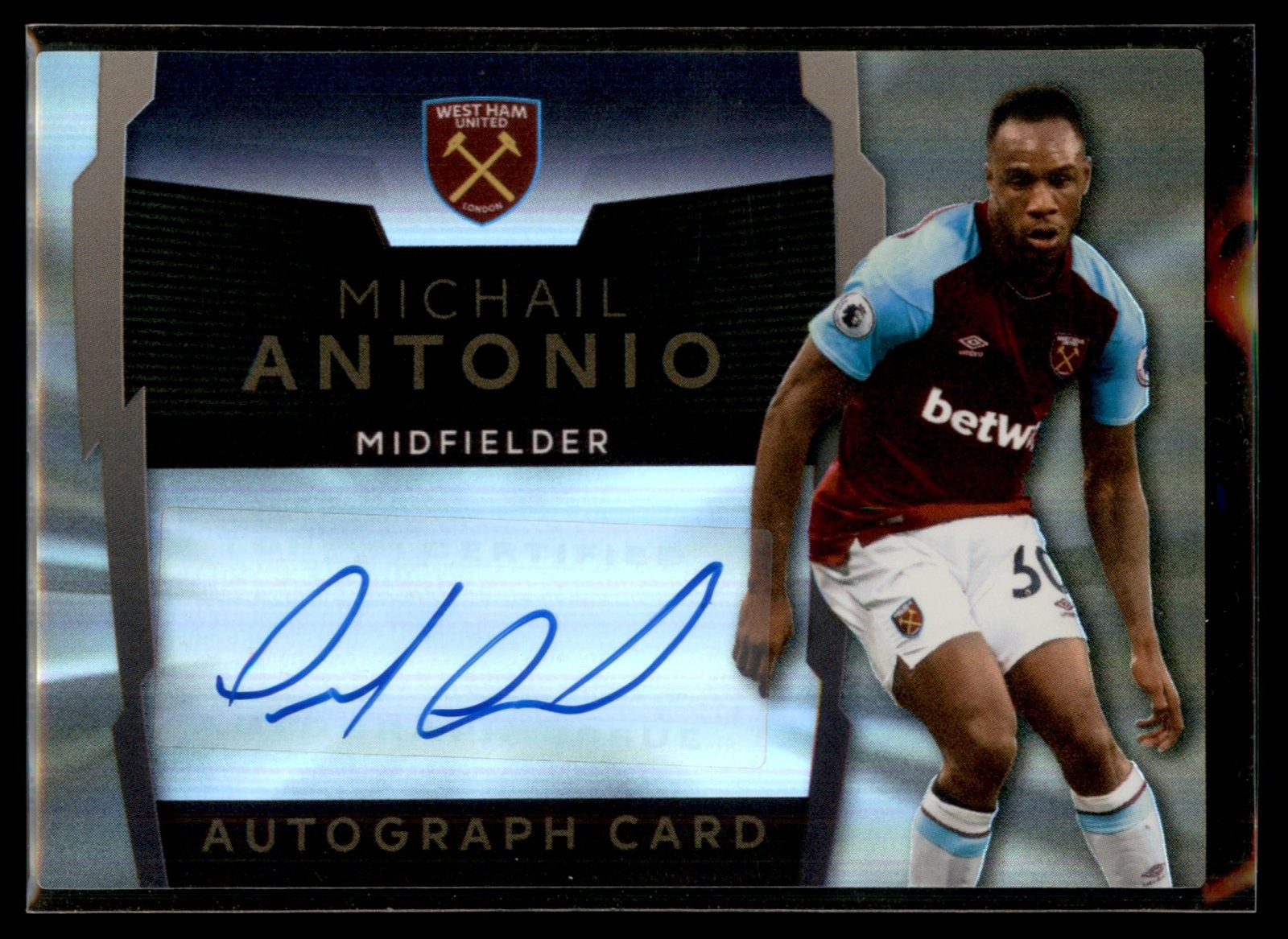 2017-18 Topps Premier League Platinum AUTO Michail Antonio - West Ham Autograph