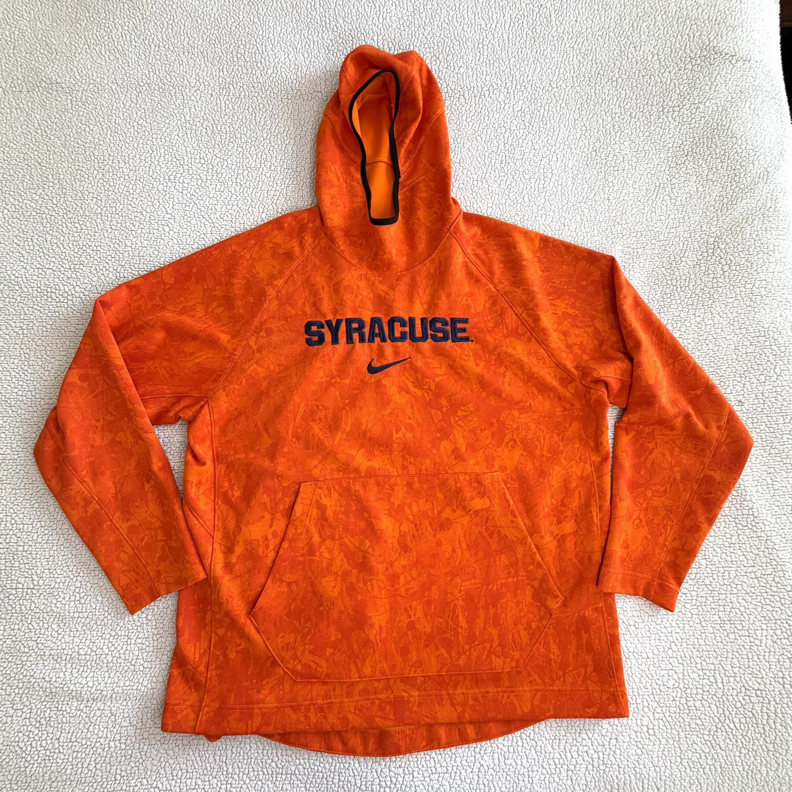 Nike Dri-FIT Syracuse Orange Hoodie Mens XXL 2XL Textured Pullover Center Swoosh