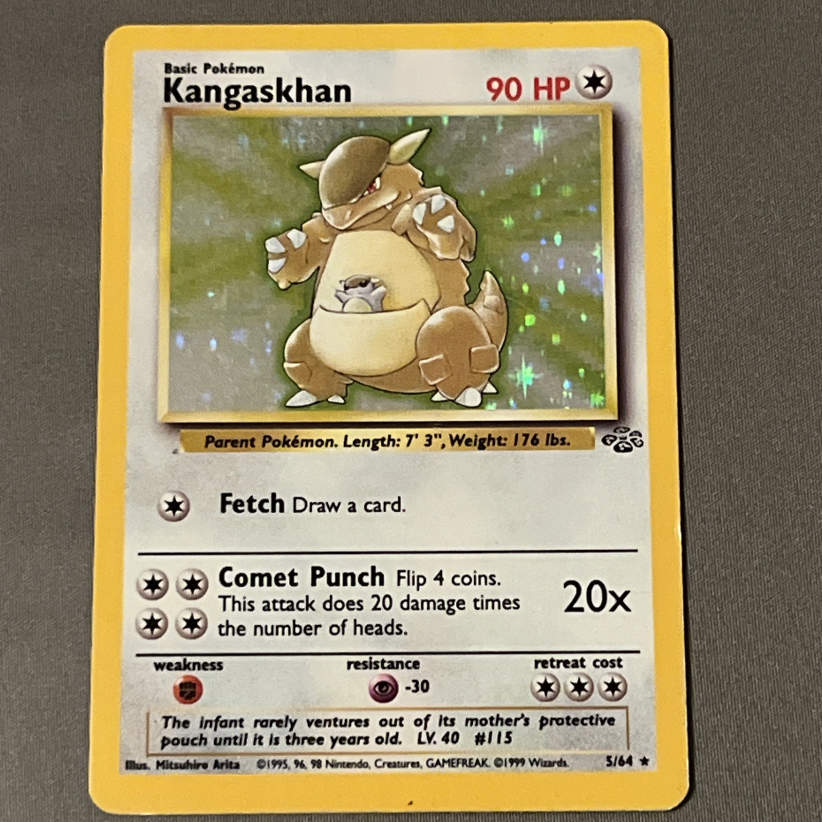 Pokemon TCG Kangaskhan 5/64 Jungle Holo 1999 WOTC