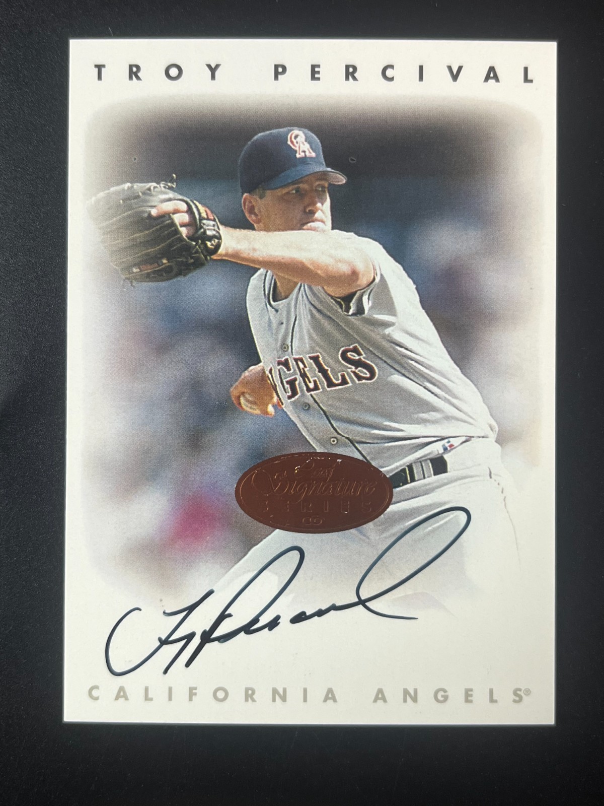 1996 Leaf Signature Series Auto Bronze Troy Percival Auto