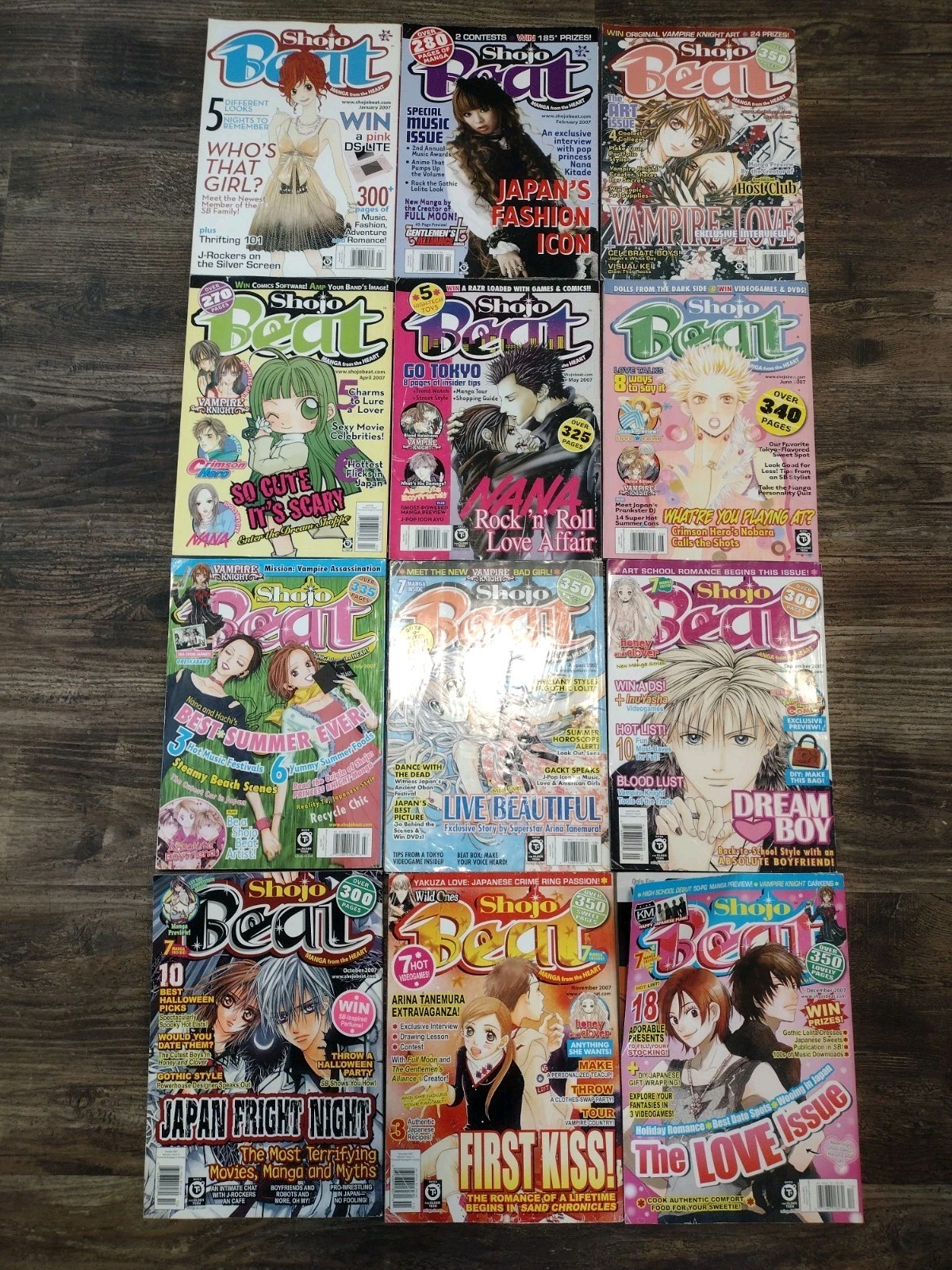 Shojo Beat Manga Magazine ALL 12 Issues from 2007 Volume 3 Issues 1-12 Shojo Beat Manga Magazine ALL 12 Issues from 2007 Volume 3 Issues 1-12