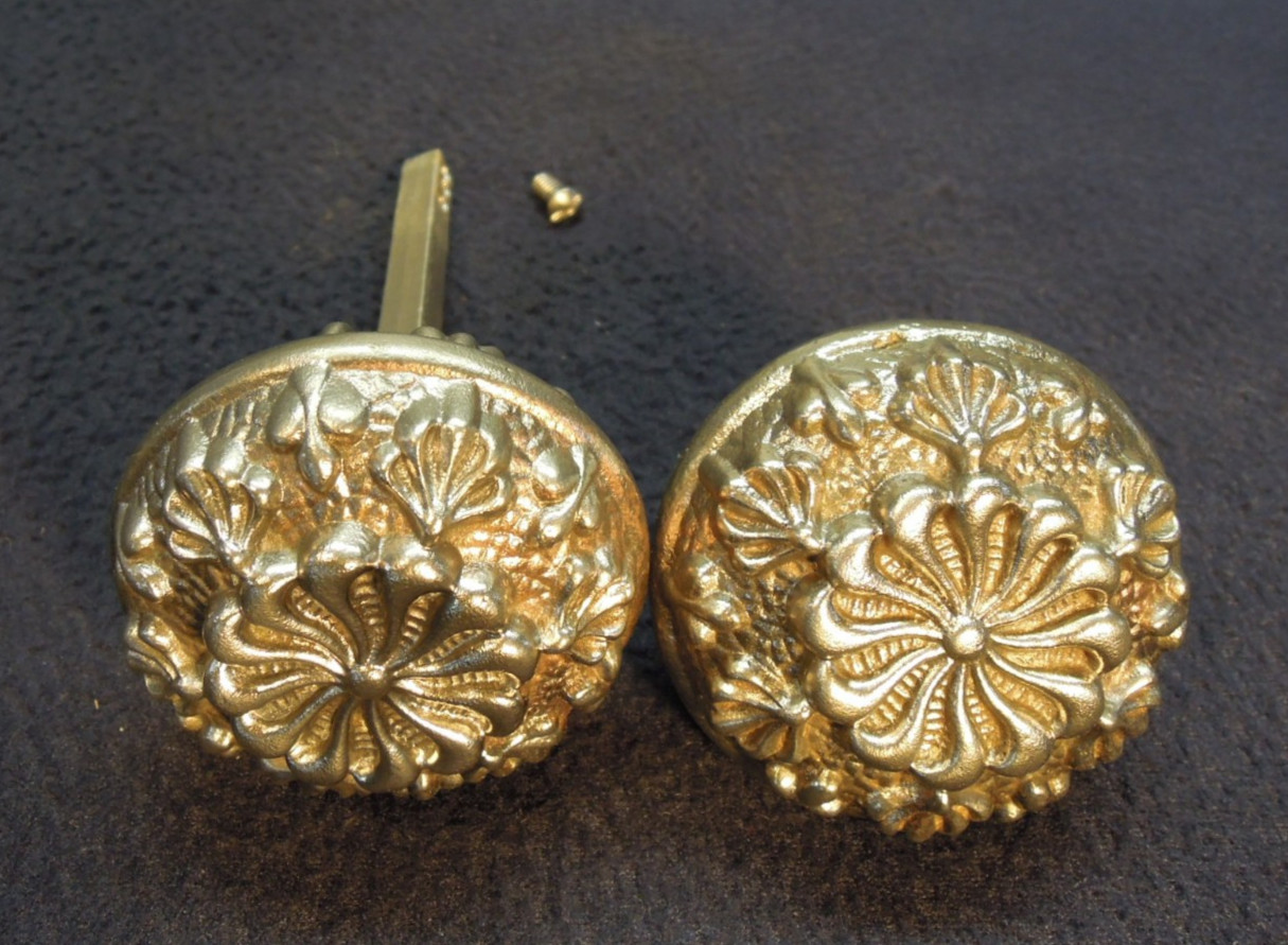 Incredible Pair Antique Gothis Door Knobs - E10600 Peterborough - 1890's
