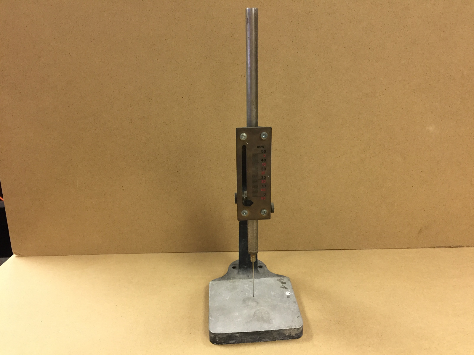 Vintage Adjustable Height Gauge 0 to 50 mm Double Scale