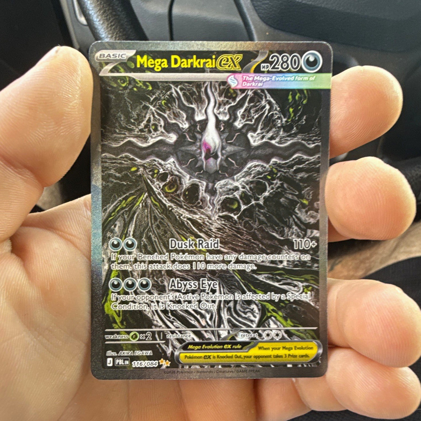 The Pokémon Company Mega Darkrai EX 116/084 PBL Full Art Holo 280 HP 110+ The Pokémon Company Mega Darkrai EX 116/084 PBL Full Art Holo 280 HP 110+