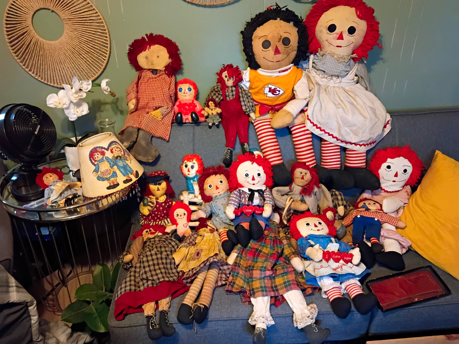 Raggedy Ann & Andy Cloth Rag Doll Lot Yarn Red Hair Fabric Character Set Raggedy Ann & Andy Cloth Rag Doll Lot Yarn Red Hair Fabric Character Set