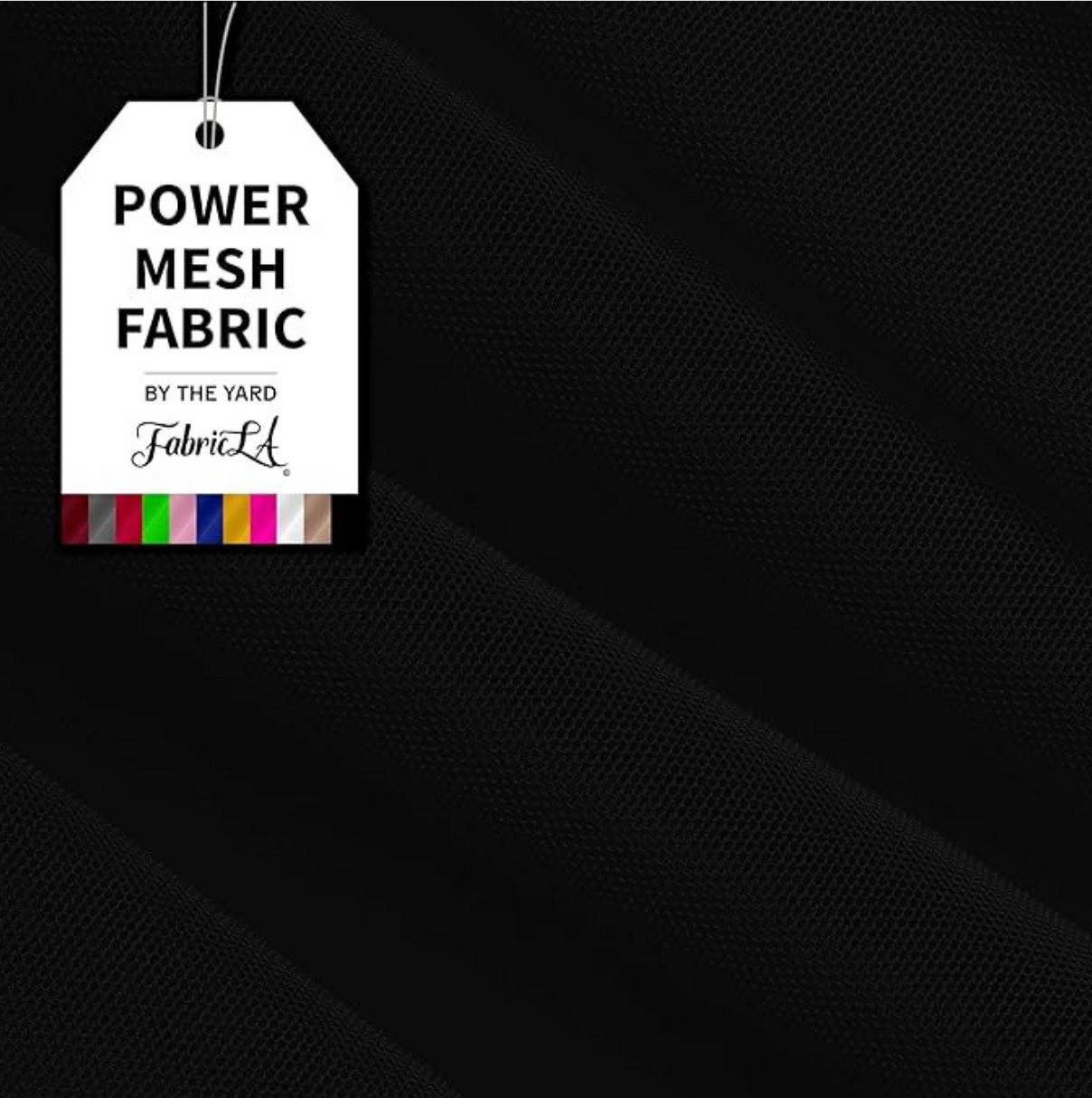 FabricLA Power Mesh Fabric | 4-Way Stretch Lightweight Sheer | Nylon Spandex 60