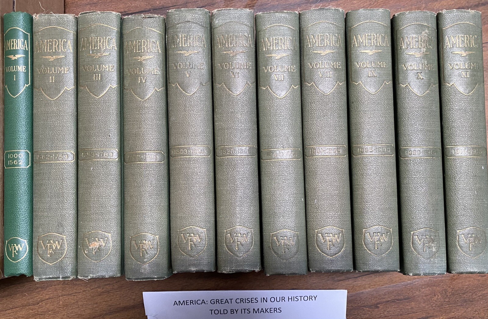 VINTAGE 1925 AMERICA GREAT CRISIS IN OUR HISTORY HARDCOVER BOOKS VOLUMES 1-12 VINTAGE 1925 AMERICA GREAT CRISIS IN OUR HISTORY HARDCOVER BOOKS VOLUMES 1-12