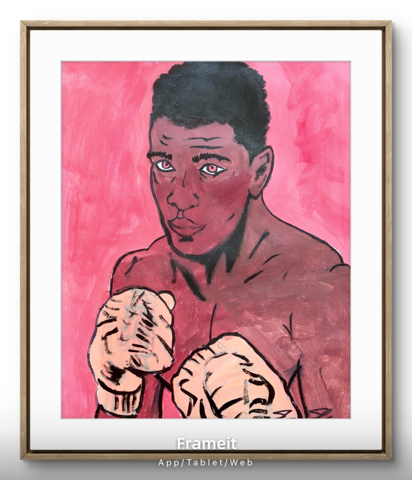 ShawNshawN Original painting 11x14 paper Muhammad Ali boxing champion pop art