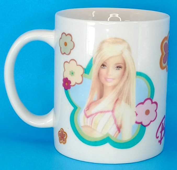 VTG Barbie Girl Power Coffee Cup Mug 4\