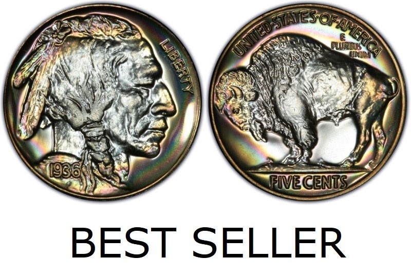 MIRROR FINISH Indian Head / Buffalo Nickel - Authentic Circulated Coin Full Date