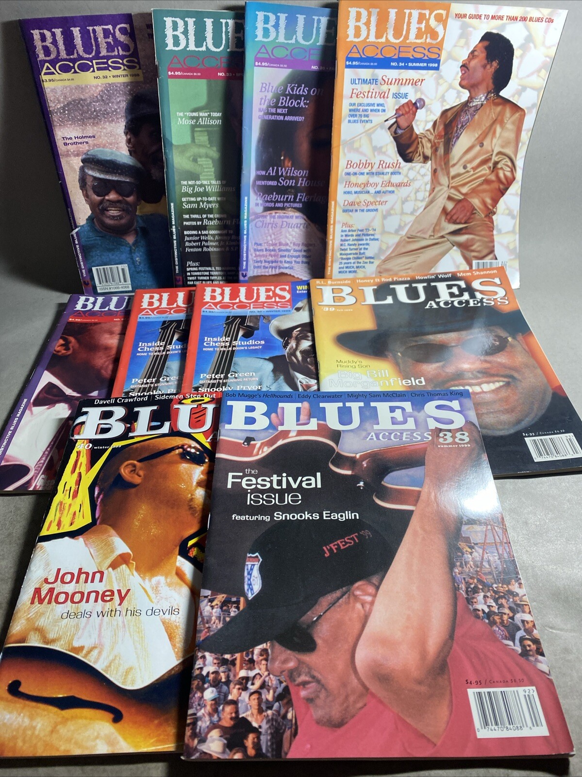 Blues Access Magazine : 1998-1999 Assorted Lot of 10 Issues / GTT