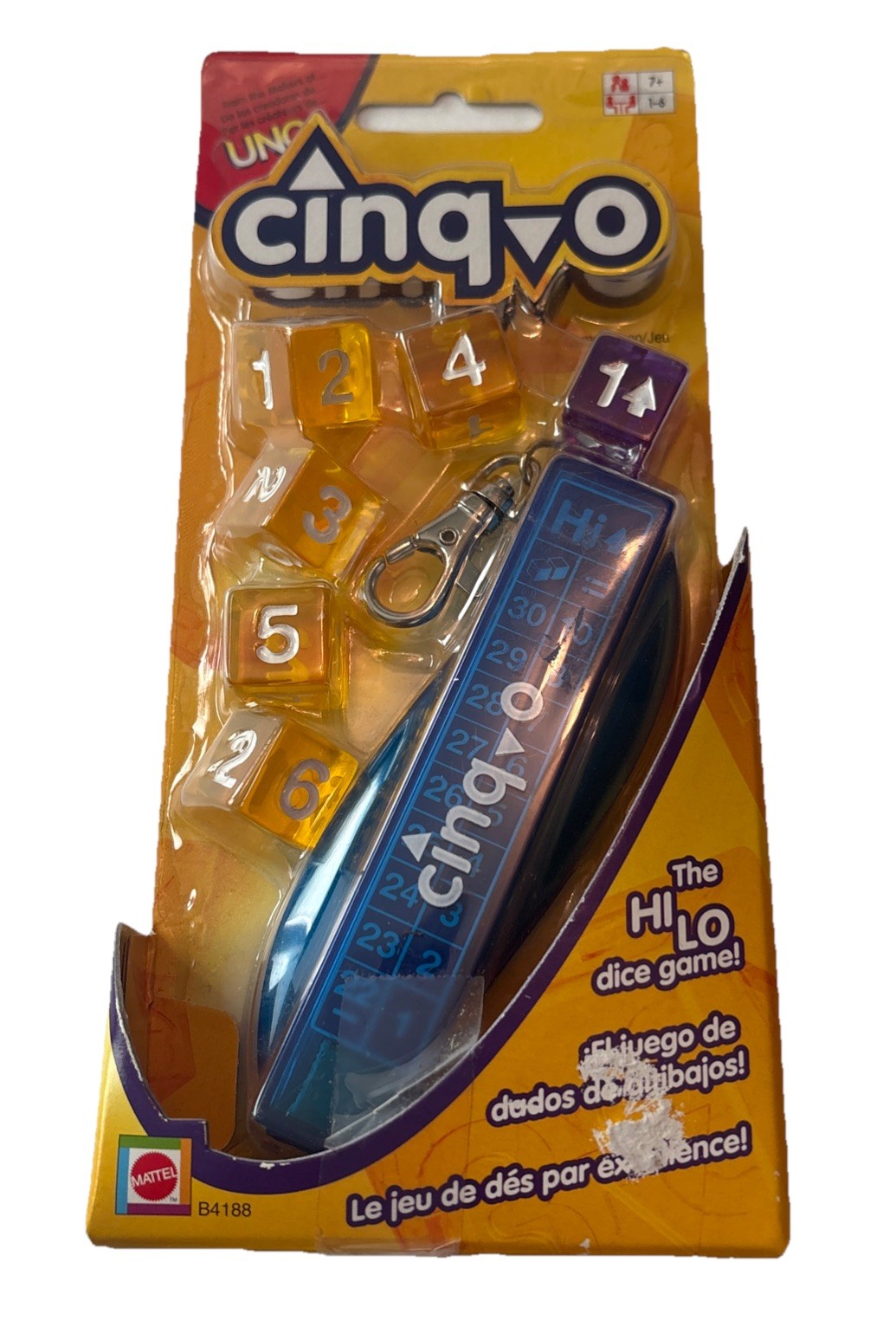 NEW Mattel Vintage Cinq-O Portable Travel Dice Game Hi Lo  Sealed
