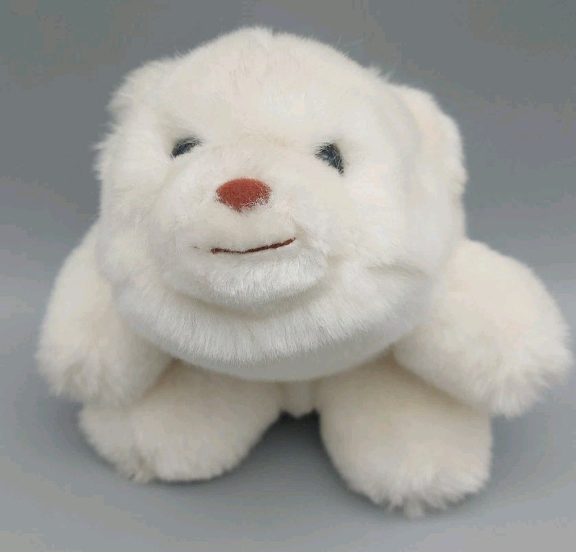 Vintage 1980 GUND Snuff Snuffles white polar Bear 7