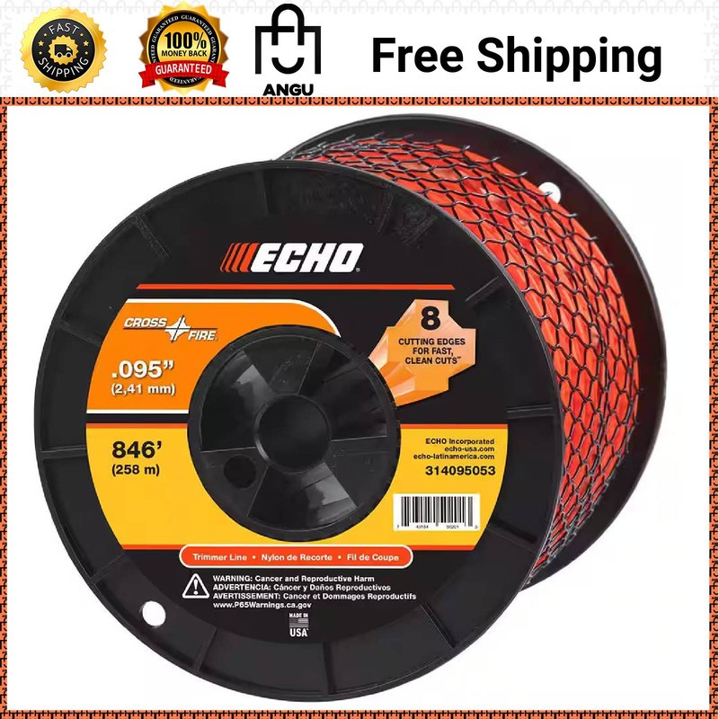ECHO Trimmer Line 0.095 In x 846 Ft Cross Fire Spool HeavyDuty Weed Eater String